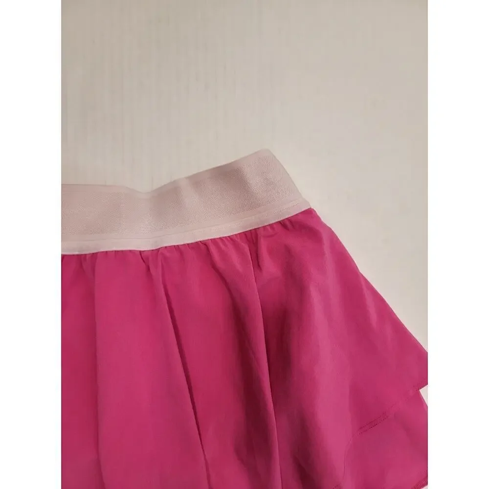 Lululemon Tennis Skirt Skort 4 Court Rival High Rise Pickleball Golf Sonic Pink